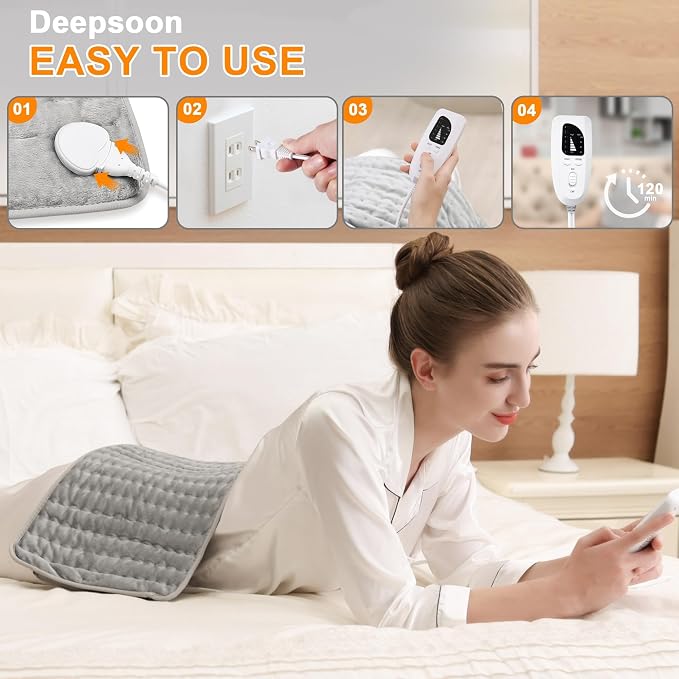 Deepsoon Heating Pad, Electric Heating Pads - Image 3