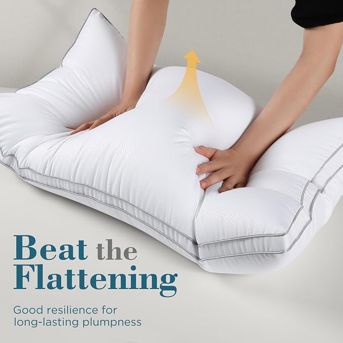 viewstar Bed Pillows Standard Sizes Set of 2, Hotel Quality Cooling Down - Image 4