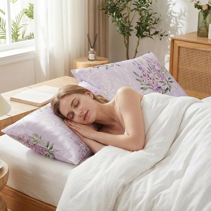 YIYEA 100% Viscose Derived from Bamboo Pillow Cases Set of 2, 600 Thread Count - Image 9