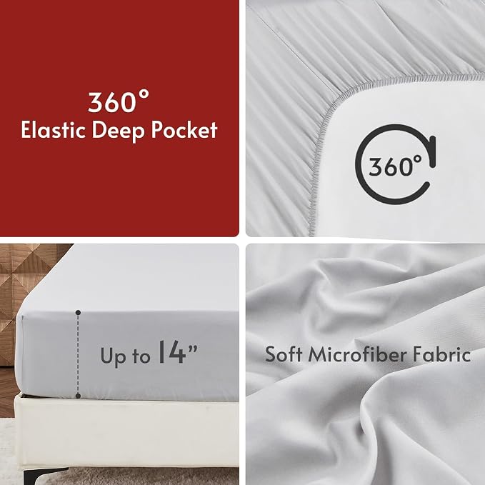 MUXHOMO 7 Pieces Full Comforter Set, Reversible Bed in a Bag Full Size - Image 8