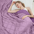 Purple Weighted Blanket for Adults 20lbs, Twin Full Size Cooling Heavy Throw by BETU