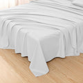 Toodou White Twin Bed Top Sheet is Made of Soft Wrinkle Resistant Microfiber by Toodou