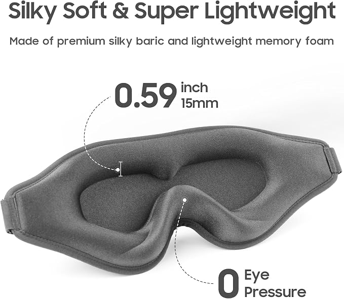 Sleep Mask - Total Blackout 3D Sleeping Mask, Super Lightweight & Silky Soft - Image 4