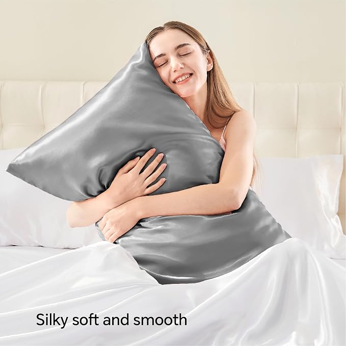 BEDELITE Satin Pillowcase with Zipper, Super Soft and Cooling Similar to Silk - Image 2