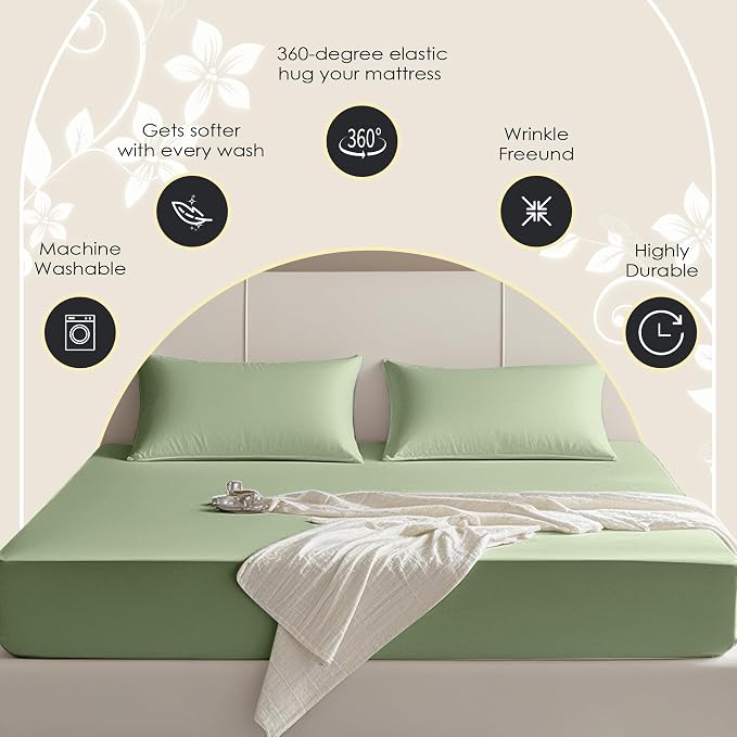 FreshCulture Queen Fitted Sheet Only – Premium Hotel-Quality Fitted Sheet - Image 4