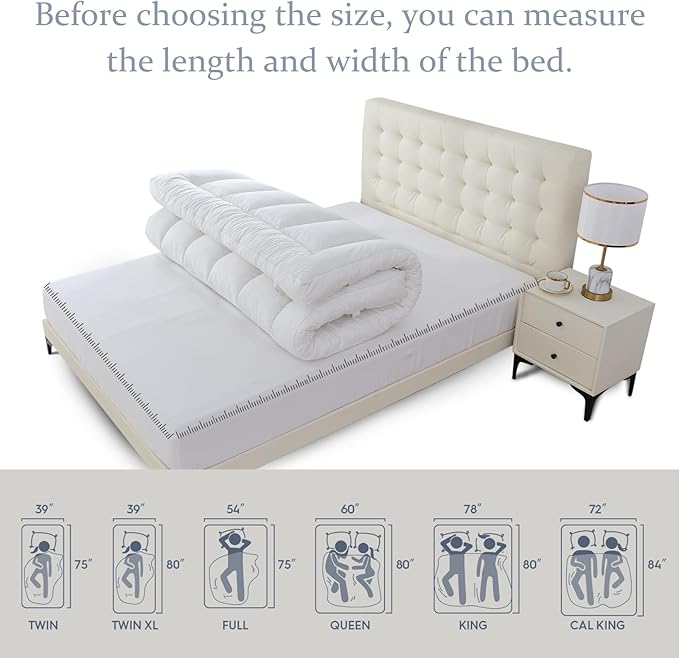 WhatsBedding 5 inch Memory Foam Mattress Topper King Size - Image 5