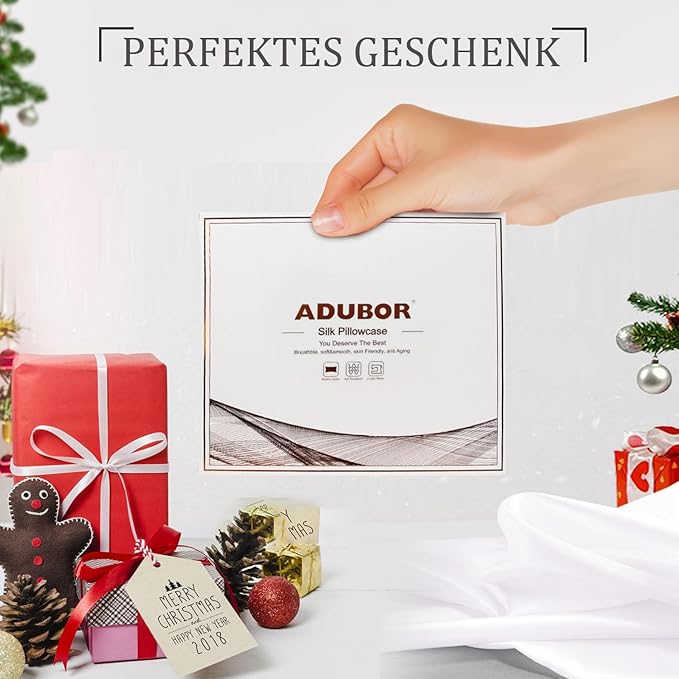 Adubor Silk Pillowcase, 31.5 x 31.5 inches, - Image 7