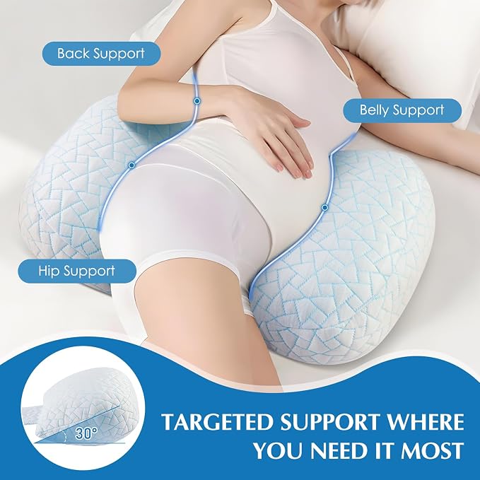Pregnancy Pillow for Sleeping, Portable Adjustable Maternity Wedge Pillows for - Image 4