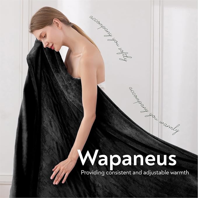 Wapaneus Foot Pocket Heated Blanket Electric Throw - Image 2