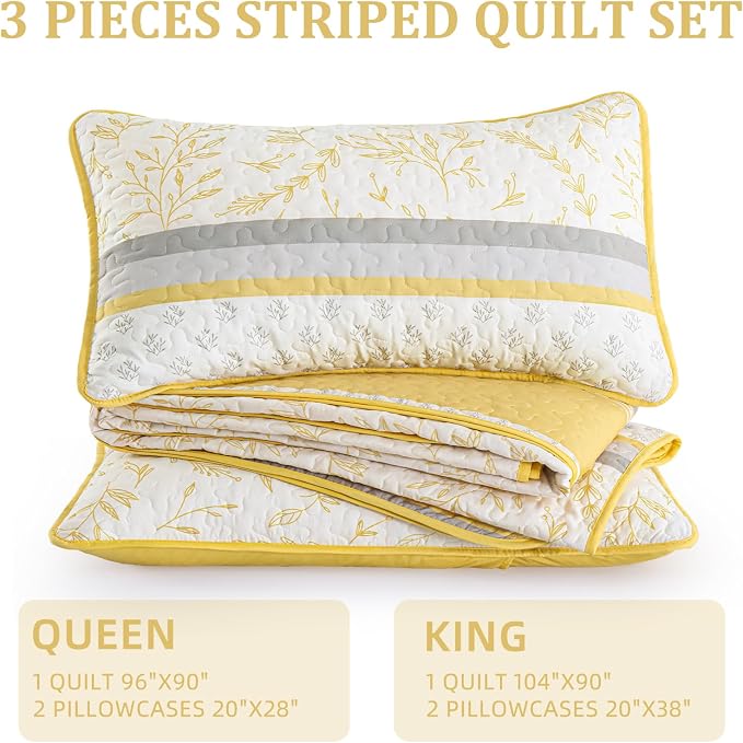 DJY Striped Quilt Set Queen Size - Image 7
