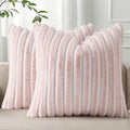 Pallene Faux Fur Plush Throw Pillow Covers 22x22 Set of 2, Luxury Soft Fluffy by PALLENE