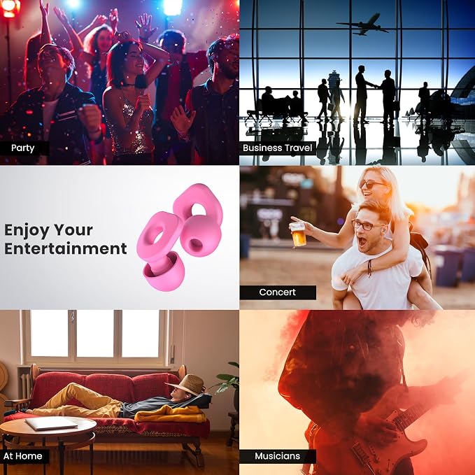 2 Pairs of Earplugs for Sleeping, Reusable Hearing Protection Ear Plugs - Image 7