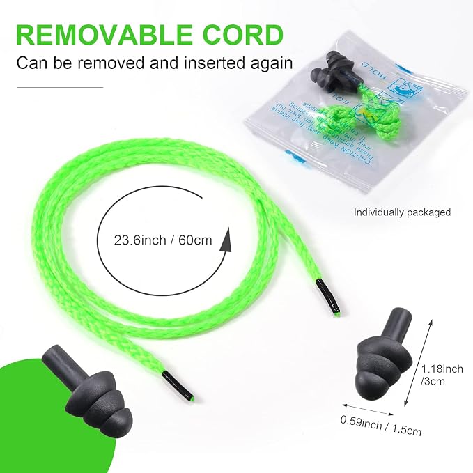 Tondiamo 200 Pairs Ear Plugs Reusable Silicone Earplugs - Image 2