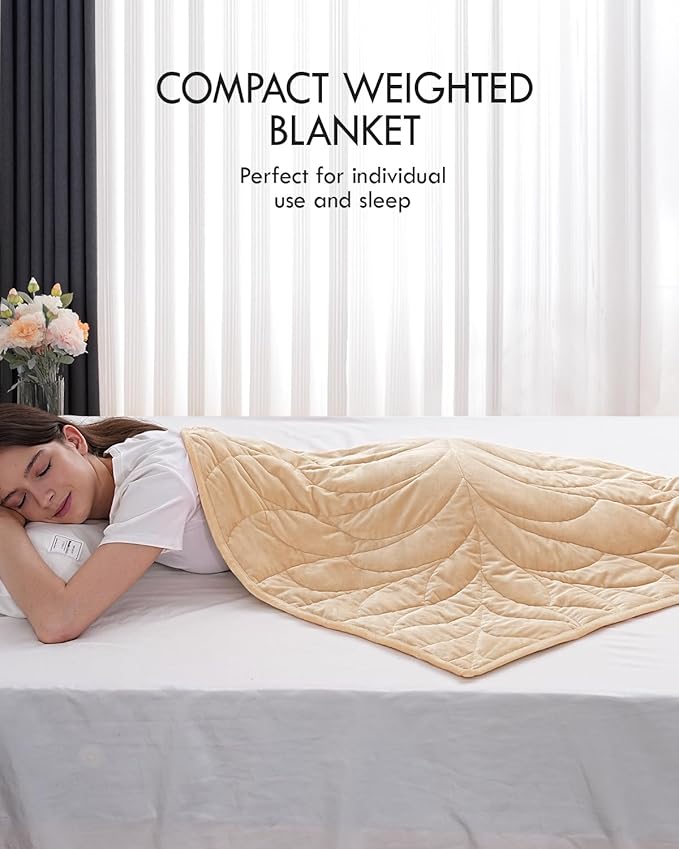Kaisa Weighted Lap Blanket 7 lbs 41" x 53", Cozy Luxury Crystal Velvet Small - Image 3