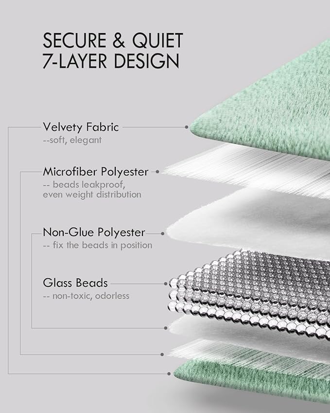 Kaisa Weighted Blanket for Adults 5lbs 41" x 53", Cozy Luxury Crystal Velvet - Image 4