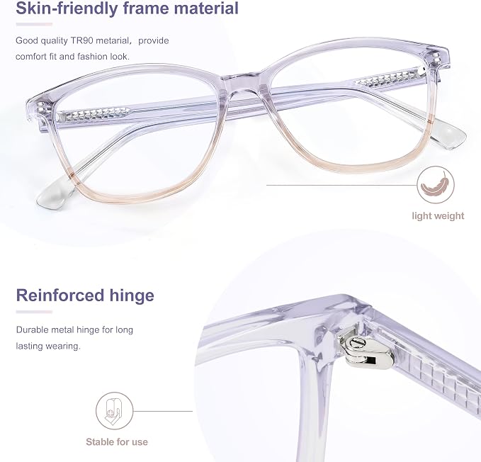 Madison Avenue Blue Light Blocking Glasses Anti Eyestrain UV Glare Blue Light - Image 3