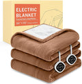 HOMLYNS LuxeHeat Heated Blanket Electric Blanket Queen Size, Soft Flannel by HOMLYNS