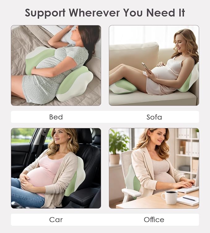 Memory Foam Pregnancy Pillows for Sleeping, Side Sleeper Maternity Pillow - Image 5