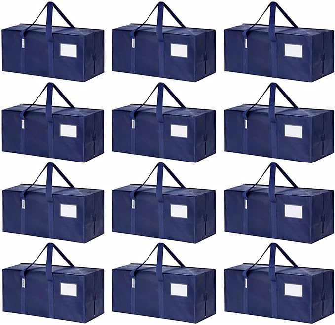 Simpli-Magic Heavy Duty Moving Bags, 12 Pack, Extra Large Reusable Storage & by Simpli-Magic