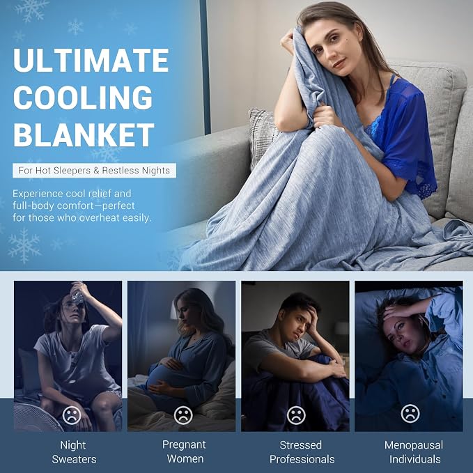 Elegear Revolutionary Cooling Blanket Queen Absorbs Heat to Keep Body Cool - Image 6
