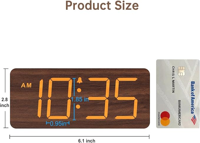 DreamSky Wooden Digital Alarm Clock - Image 7