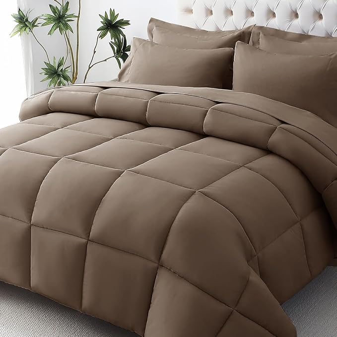 JOLLYVOGUE California King Comforter Set, Ultra-Soft Bed in a Bag Cal King Size by JOLLYVOGUE