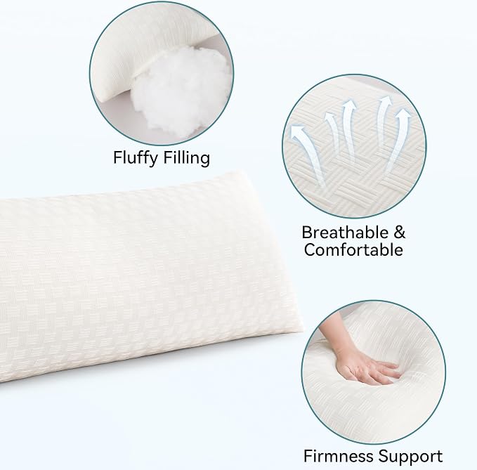 Oubonun Full Body Pillow for Adults, Soft and Fluffy Large Body Pillow for - Image 4