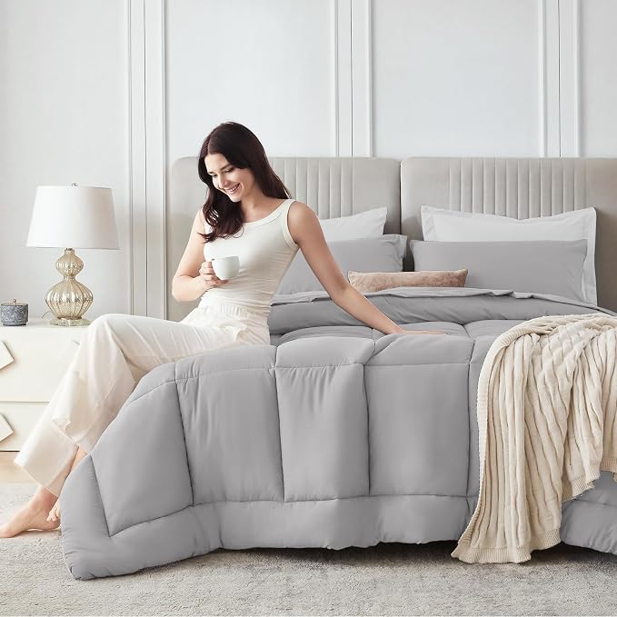 Sasttie Queen Comforter Set, 7 Pieces Bed in a Bag Queen, Complete Bedding Set - Image 9