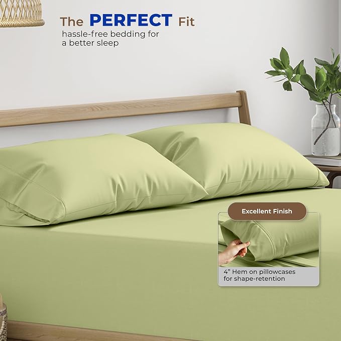 Thread Spread 100% Egyptian Cotton King Size Pillow Cases Set of 2 - Image 4
