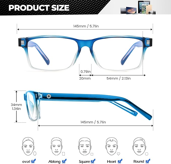 ANYLUV Blue Light Glasses Men Woman, Eye Strain Relief Eye Protection - Image 4