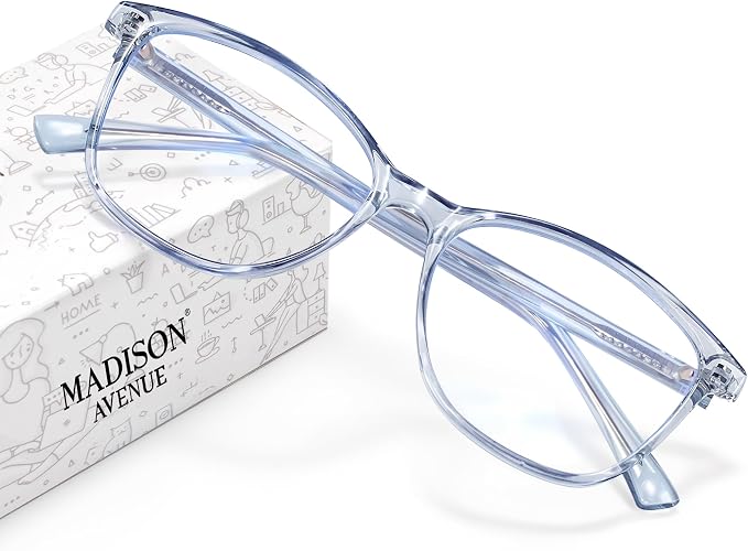 Madison Avenue Blue Light Blocking Glasses Anti Eyestrain UV Glare Blue Light by MadisonAvenue