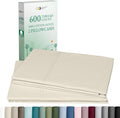 Luxuriously Soft Premium 600 Thread Count, 100% Cotton Set of 2 Cases, Crisp by CaliforniaDesignDen