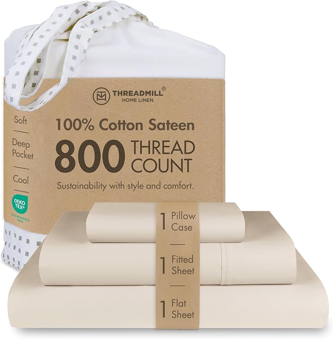 Threadmill Luxury 800 Thread Count 100% Cotton Sheets by ThreadmillHomeLinen
