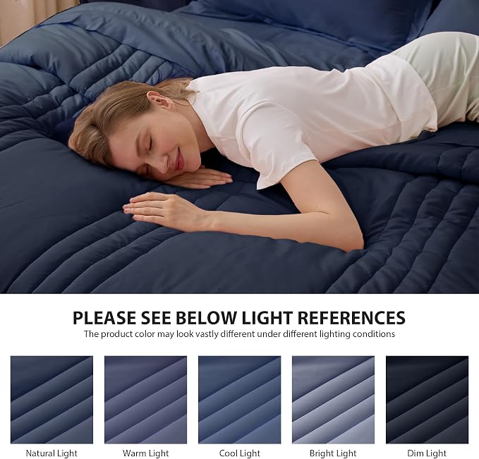Twin XL Comforter Set Navy - Image 7
