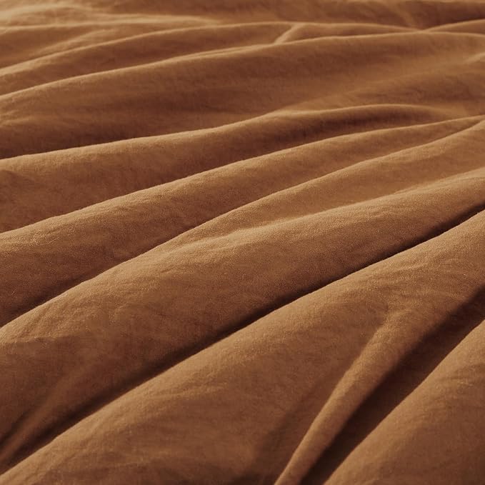 WRENSONGE California King Size Comforter Sets- 7 Pieces Soft Terracotta Bed in - Image 6