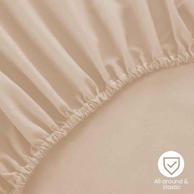 ROSE&RISY Khaki Queen Fitted Sheet, Soft and Breathable - Image 5