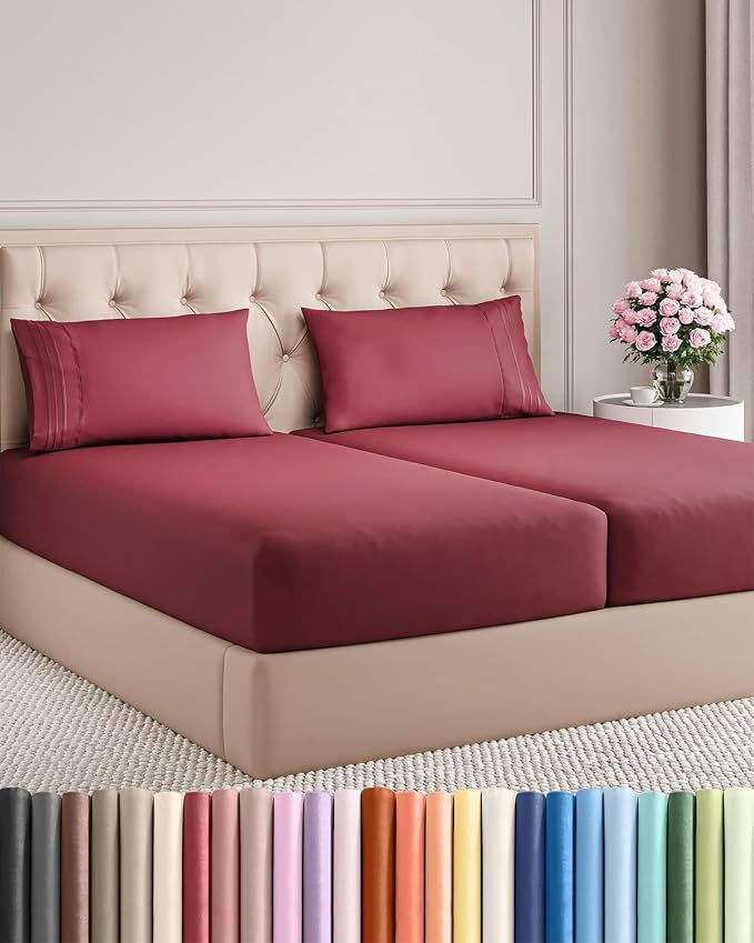 Split King Size 5 Piece Sheet Set by CGKUnlimited