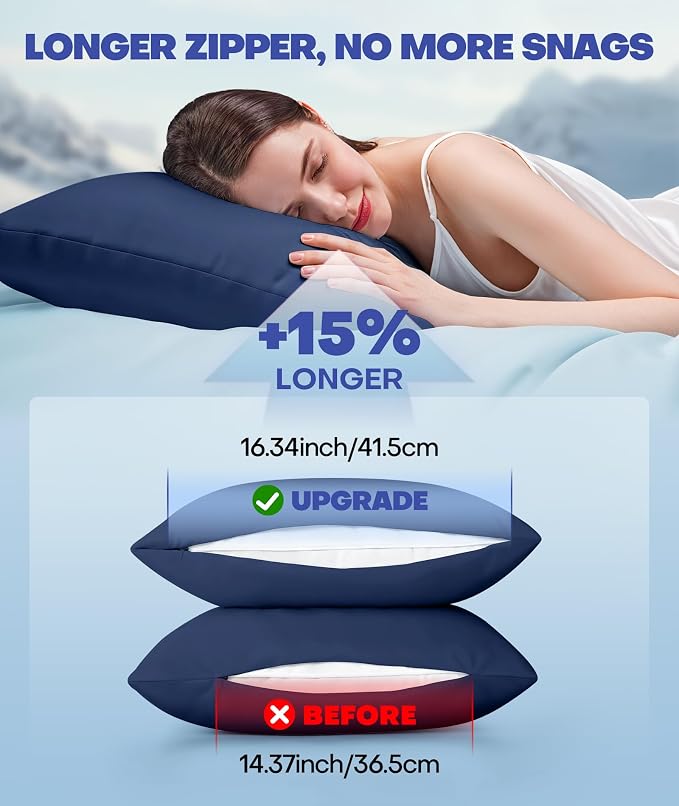 Ice Cooling Pillowcase for Hot Sleepers, Instantly Cool, Stays Cold All Night - Image 5