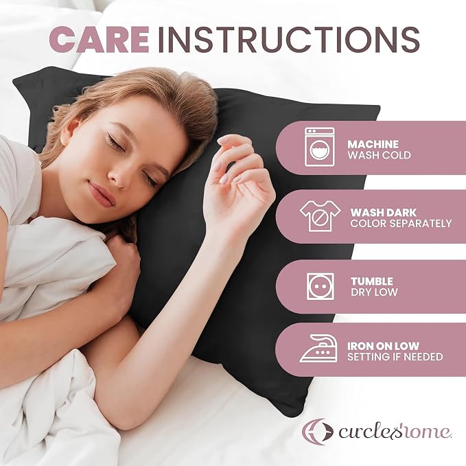 CirclesHome Pillow Protectors 2 Pack Queen Zippered - Image 8