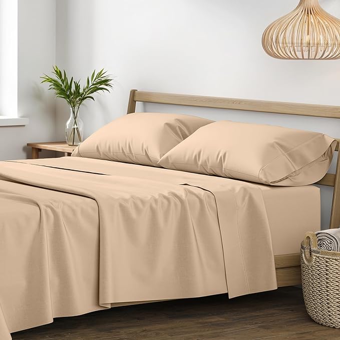 XOOX Linen 100% Egyptian Cotton Sheets California King Size by XOOXLinen