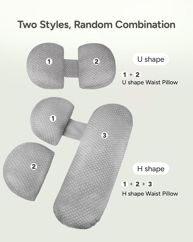 Pregnancy Wedge Pillow for Sleeping, Adjustable Maternity Pillow for Side - Image 6