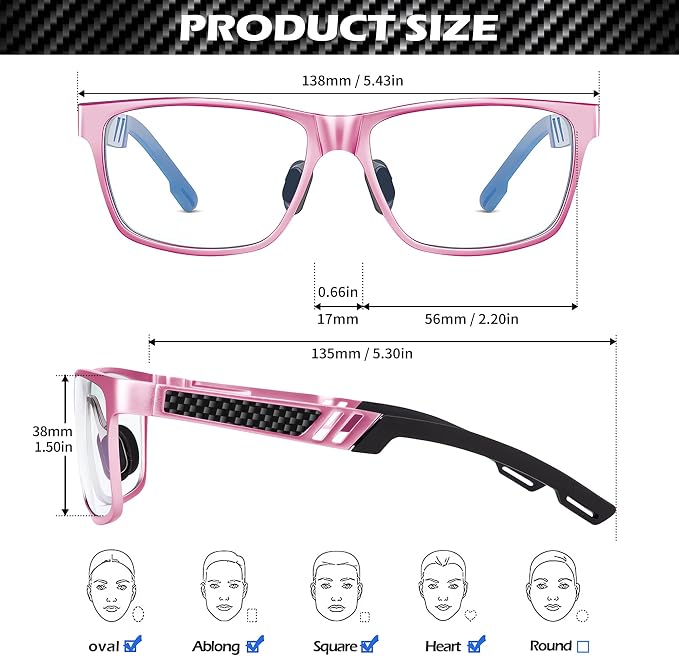 ANYLUV Blue Light Blocking Glasses Men Computer Gaming Glasses Lightweight - Image 5