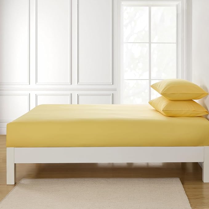 Queen Fitted Sheet Only with Full Elastic & Built in Corner Sheet Straps to - Image 4