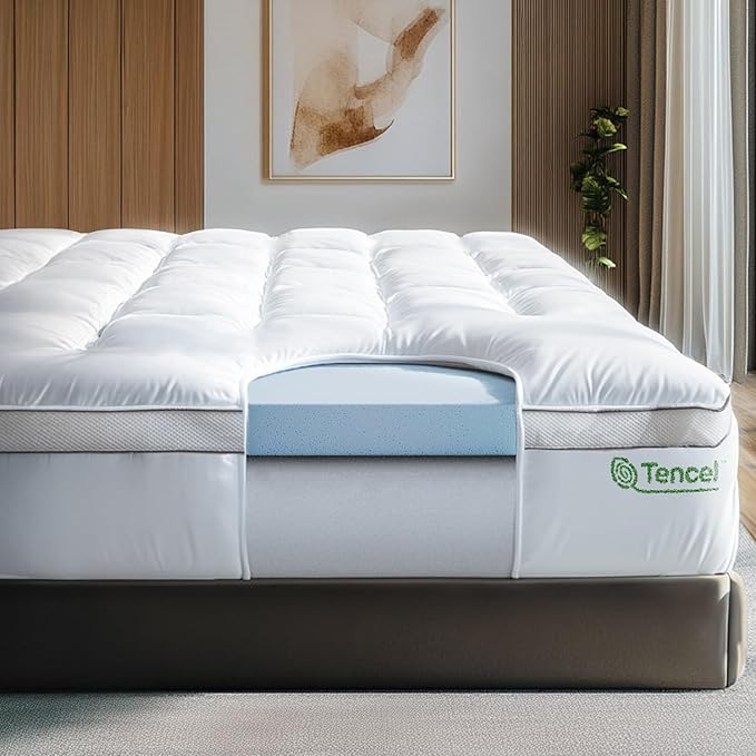 ViscoSoft 3 Inch Pillow Top Memory Foam Mattress Topper Twin XL by ViscoSoft