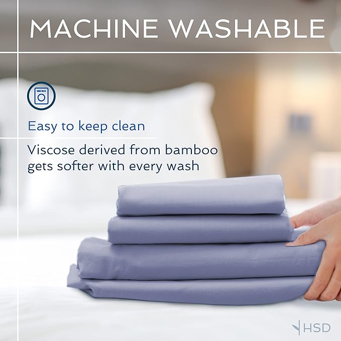 Hotel Sheets Direct 100% Viscose Derived from Bamboo Sheets Set Twin - Image 6