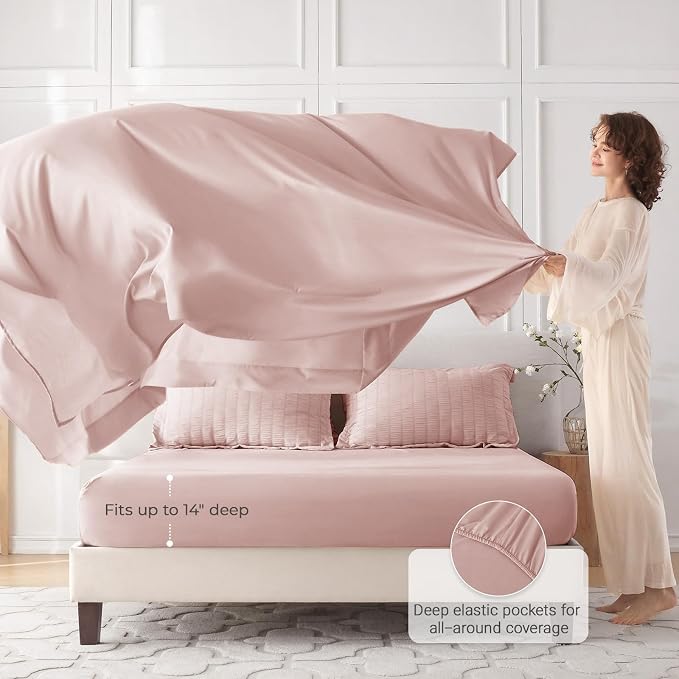 MUXHOMO 7 Pieces King Comforter Set, Seersucker Bed in a Bag King Size - Image 3