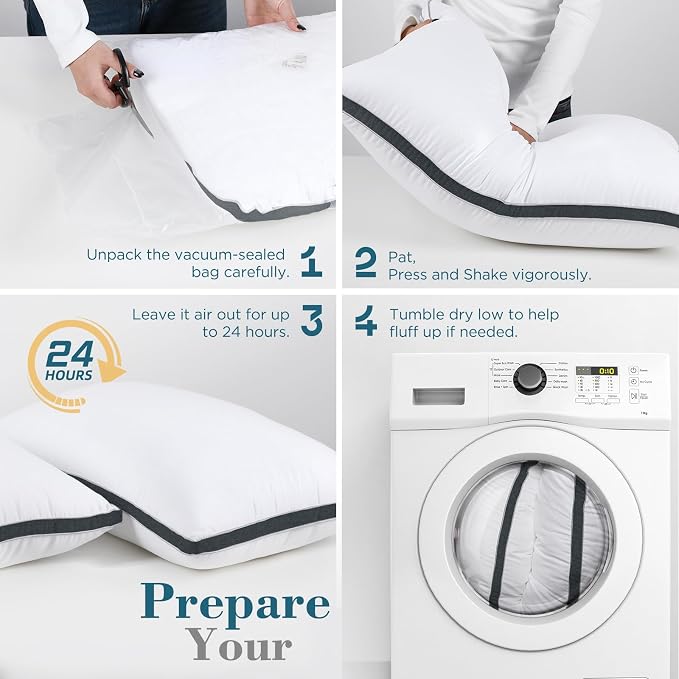 viewstar Bed Pillows Queen Sizes Set of 2, Hotel Quality Cooling Down - Image 7