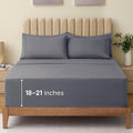 LuxClub 4 PC Full Size Sheet Set Bed Sheets Deep Pockets 18" Wrinkle Free by LuxClub
