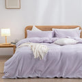 BESTOUCH Duvet Cover Set 100% Washed Cotton Linen Feel Super Soft Comfortable by BESTOUCH