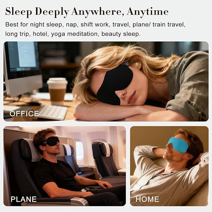 PrettyCare 3D Sleep Mask 2 Pack, Eye Mask - Image 7